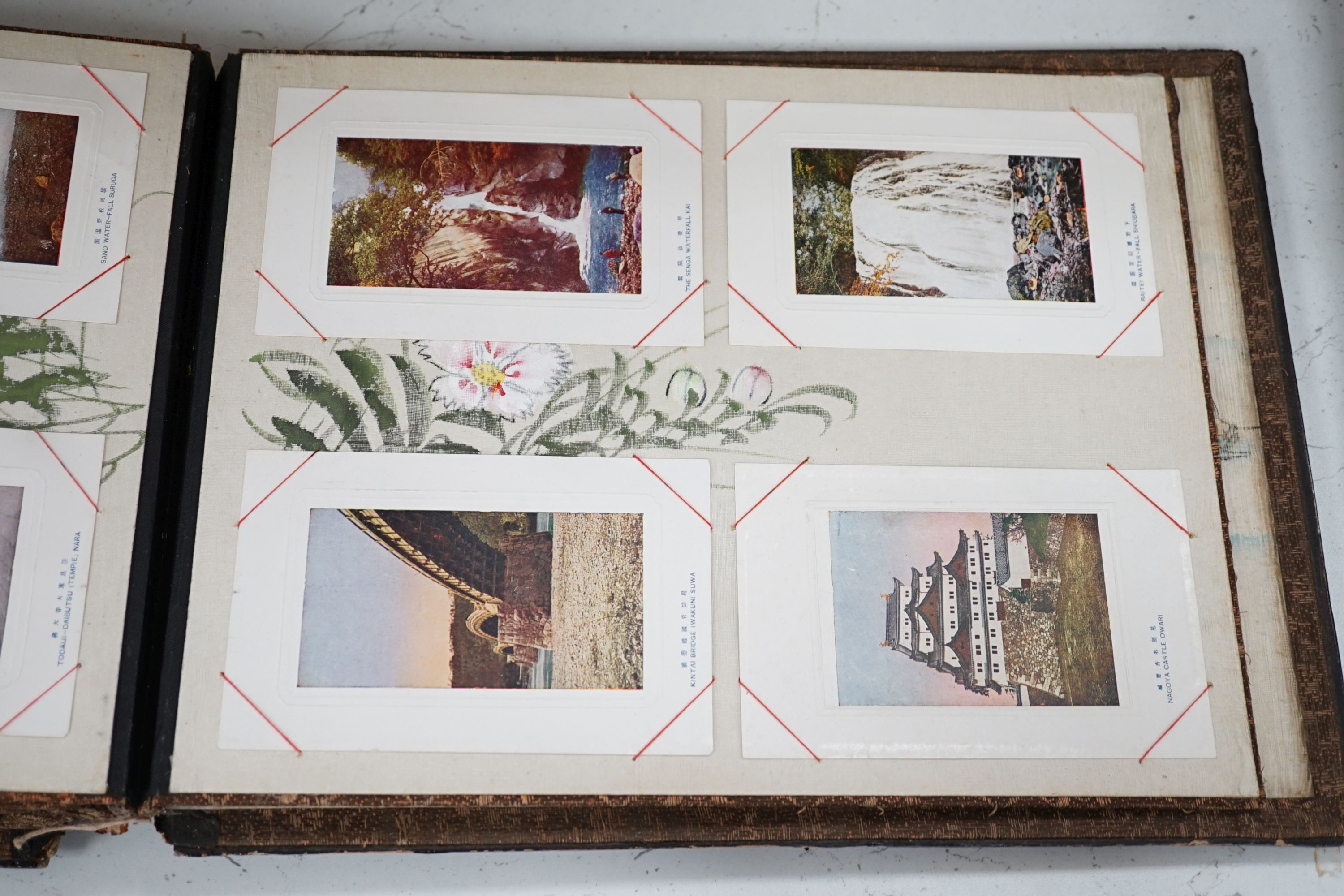 A Japanese album of early 20th century postcards of Hong Kong, China and Japan
